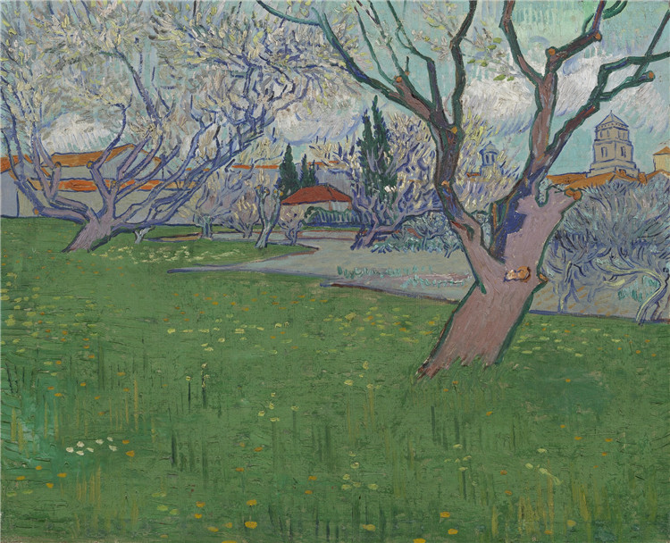 View Of Arles With Trees In Blossom Van Gogh Oil Painting